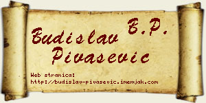 Budislav Pivašević vizit kartica